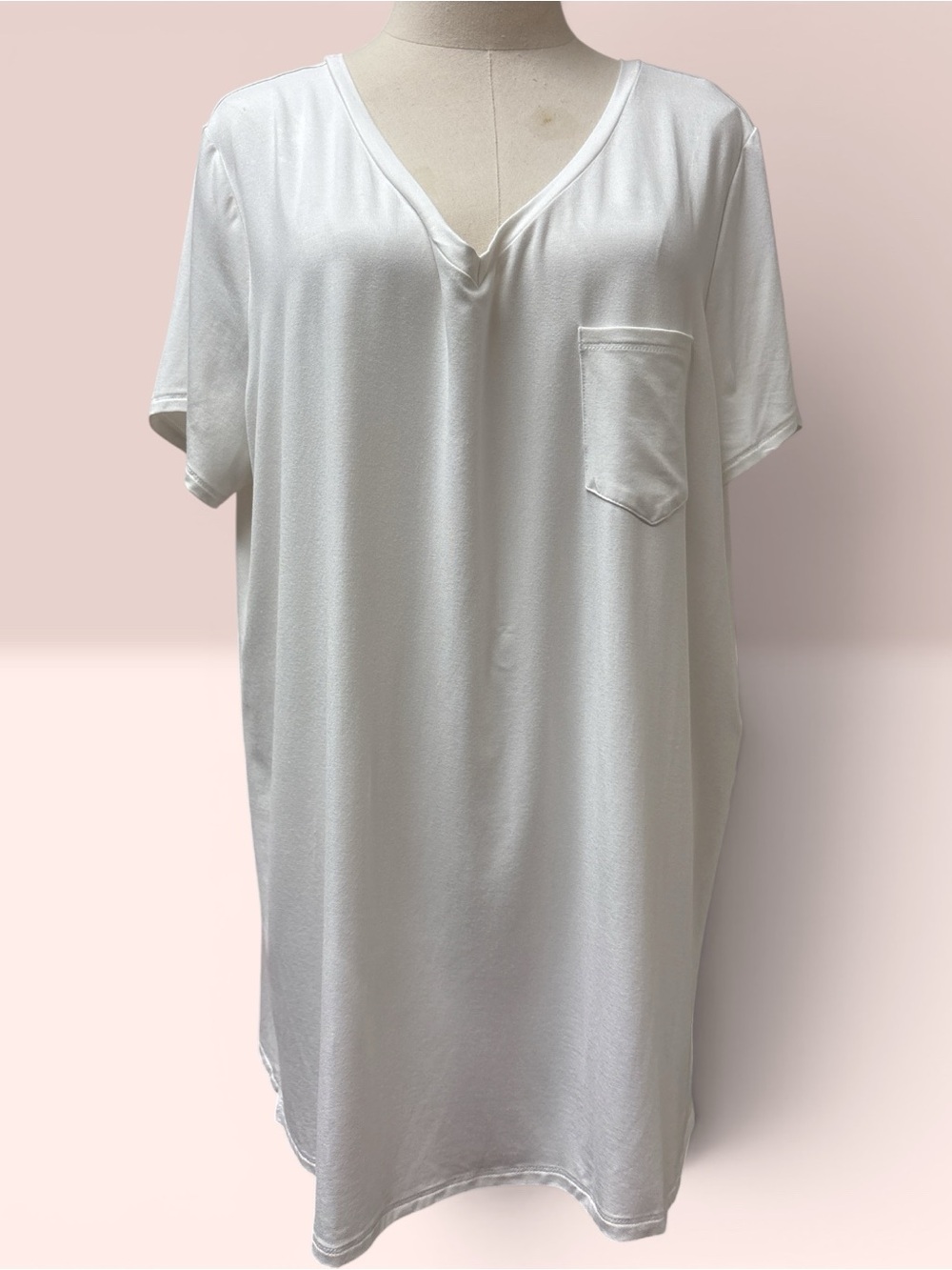 *NWOT* Grace & Lace Soft White Logo Tee - XXL